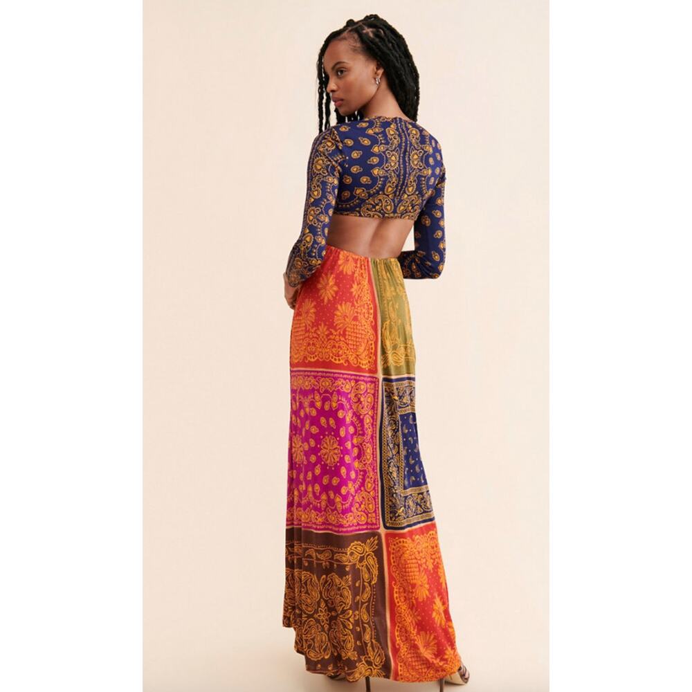 NWT Farm Rio Bandana Dream Cut Out Maxi Dress - Picture 2 of 6